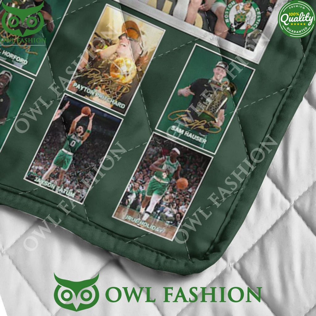 Boston Celtics NBA Finals Champion Players Card Quilt Blanket