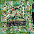 Boston Celtics Nba Finals Champions 2024 Memories Quilt Fleece Blanket