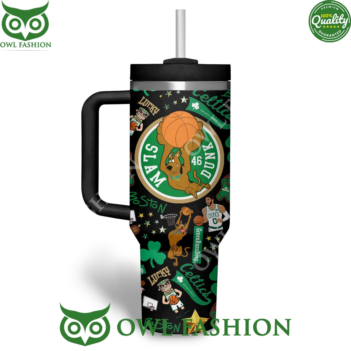 Boston Celtics Slam Dunk Champions Black Tumbler Cup