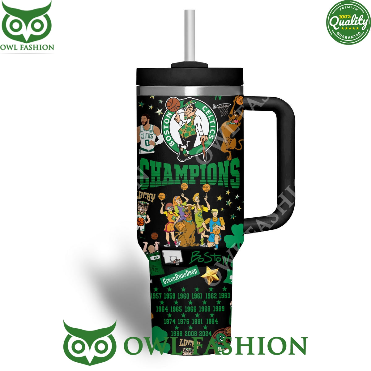Boston Celtics Slam Dunk Champions Black Tumbler Cup