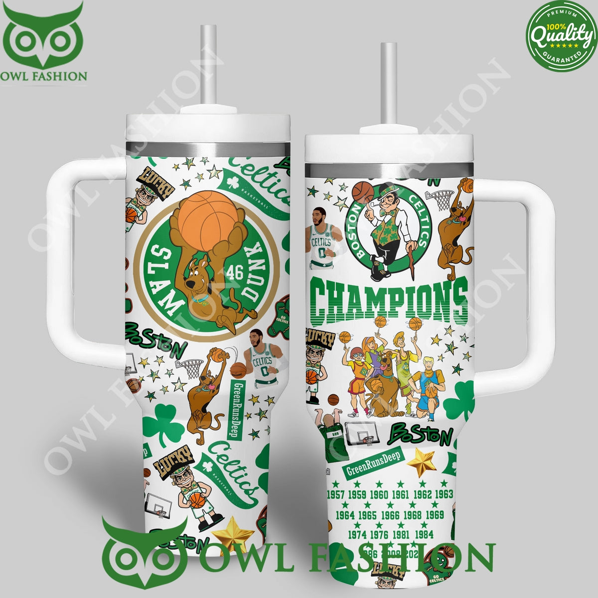 Boston Celtics Slam Dunk Champions Black Tumbler Cup