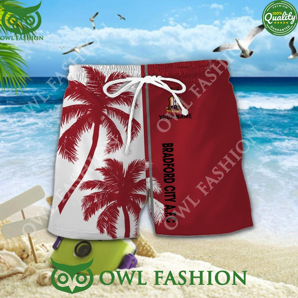 Bradford City Custom Name Beach Coconut Tree 2024 Hawaiian Shirt
