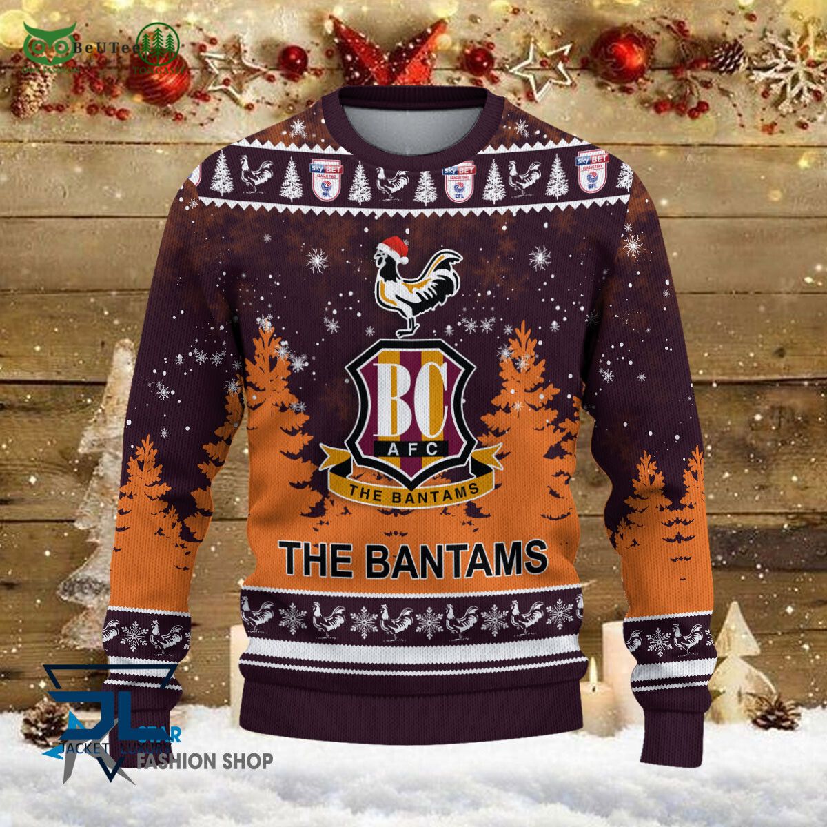 Bradford City EFL English Football League Champions Ugly Sweater