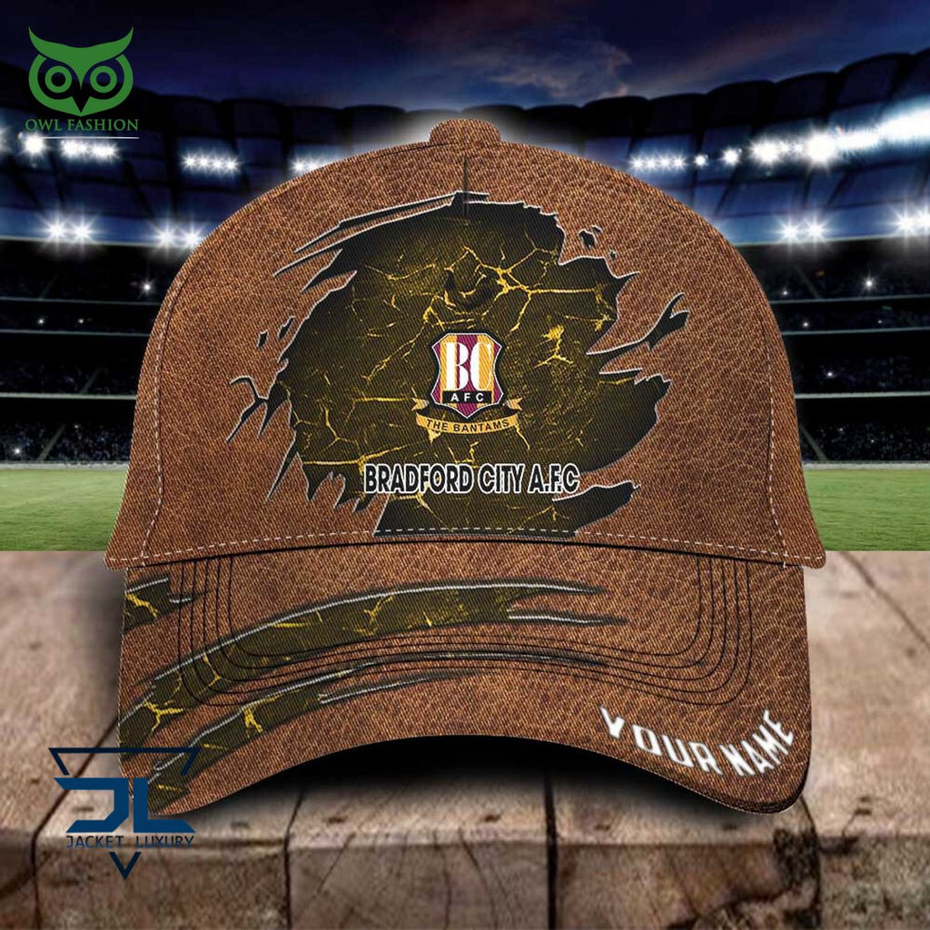 Bradford City EFL Personalized Leather Classic Cap