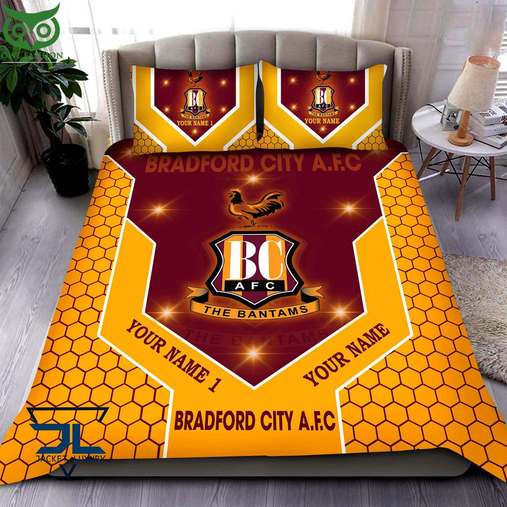 Bradford City Personalized EFL Bedding Set