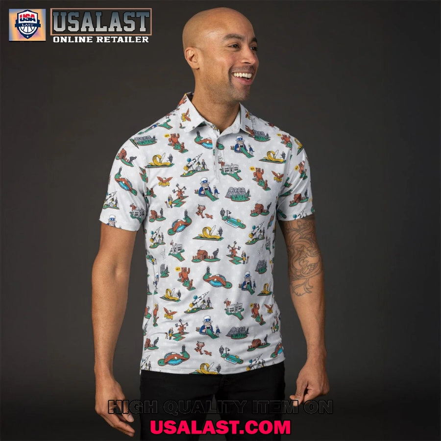 Breakfast Balls Life Liberty & Birdies Men Polo Shirt