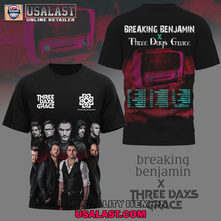 Breaking Benjamin x Three Days Grace 2025 Co-Headline Tour 3D Shirt