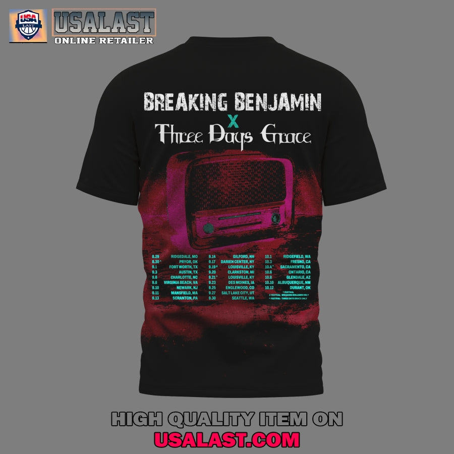 Breaking Benjamin x Three Days Grace 2025 Co-Headline Tour 3D Shirt