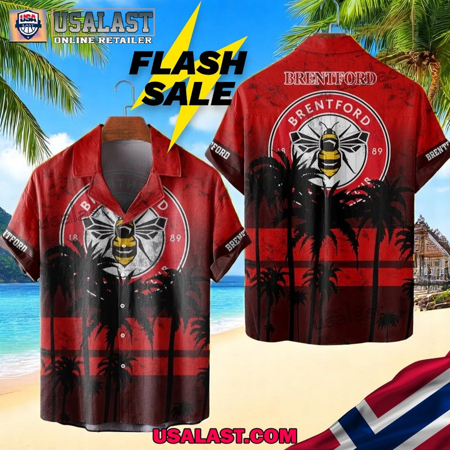 Brentford Coconut Tree Style Hawaiian Shirt