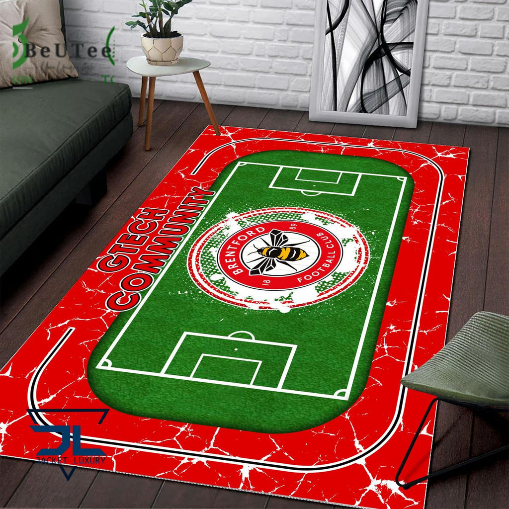 Brentford FC Premier League Football Team Carpet Rug