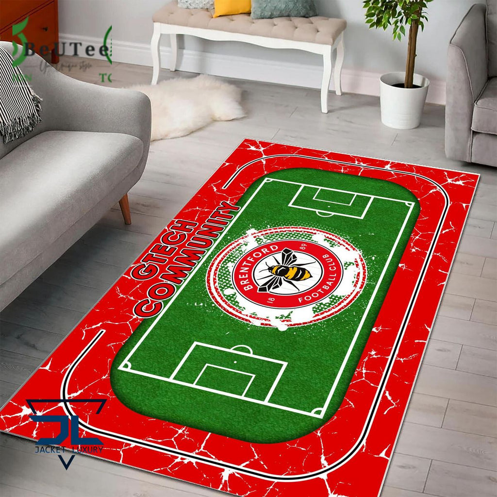 Brentford FC Premier League Football Team Carpet Rug