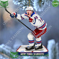 Brett Berard ice hockey player hail for winner New York Rangers plastic ornament