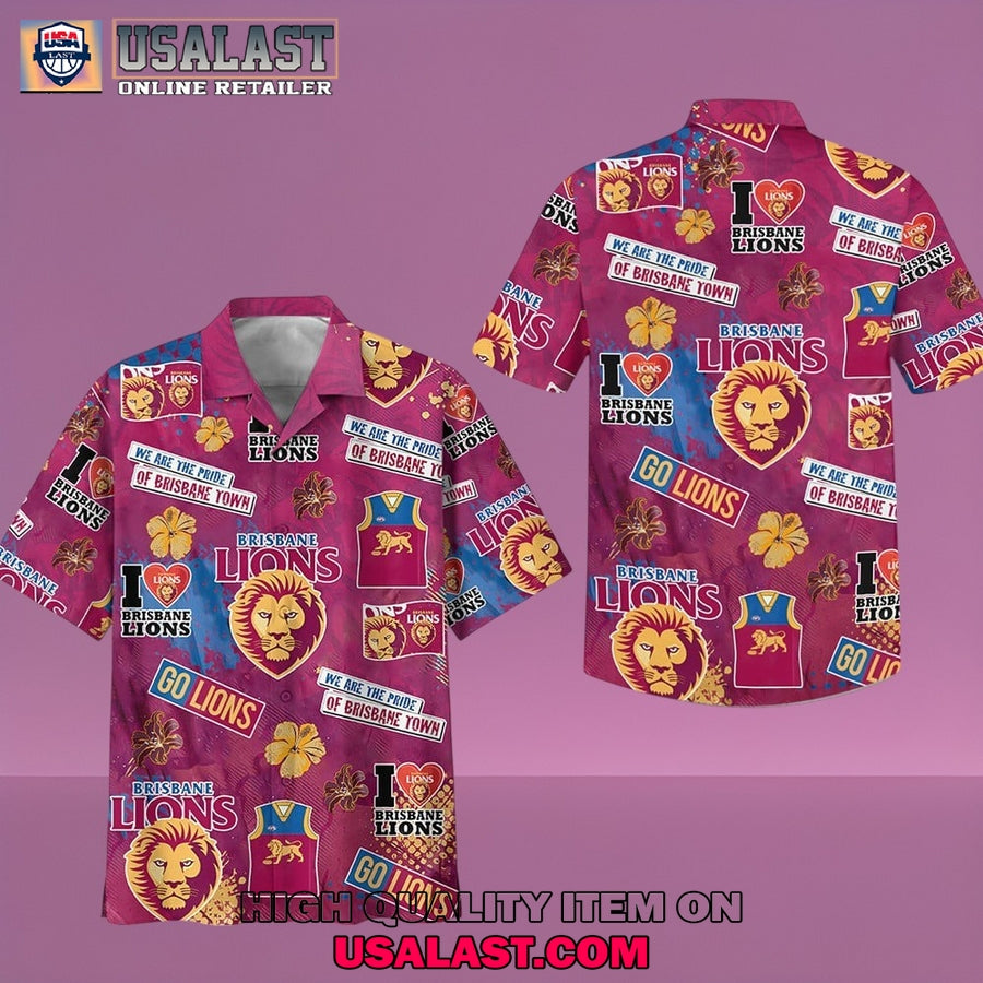 Brisbane Lions Go Lions Aloha Hawaiian Shirt