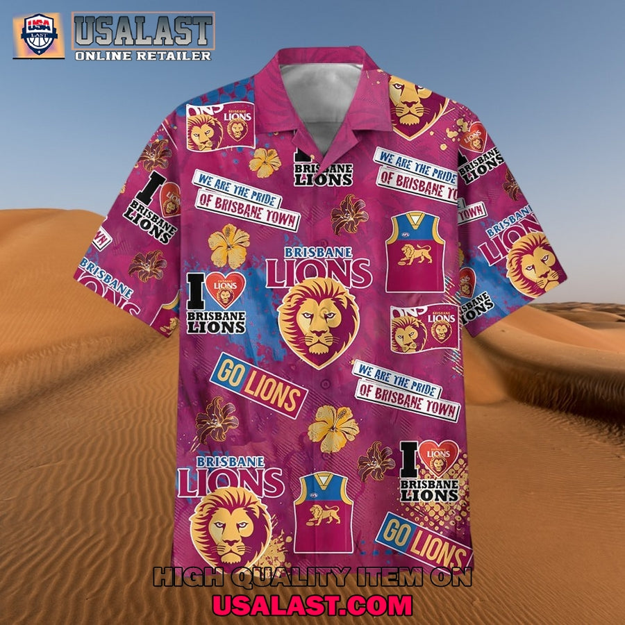 Brisbane Lions Go Lions Aloha Hawaiian Shirt
