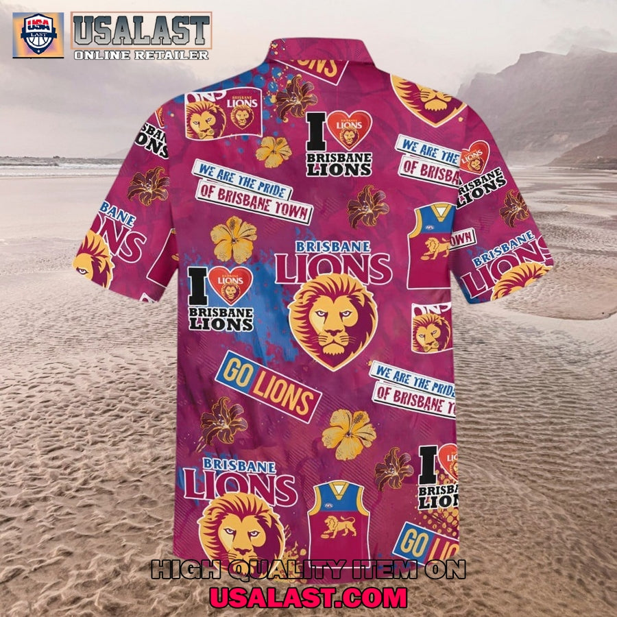 Brisbane Lions Go Lions Aloha Hawaiian Shirt