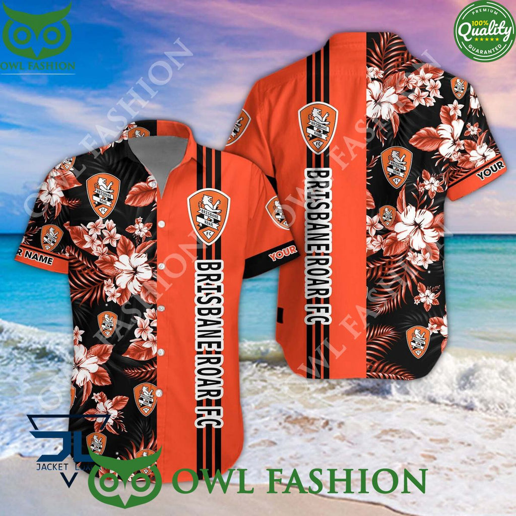 Brisbane Roar FC A League Football Hawaiian shirt and short