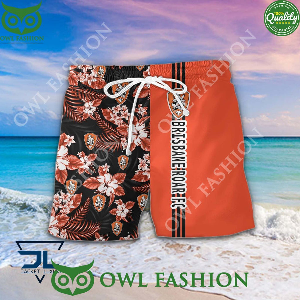 Brisbane Roar FC A League Football Hawaiian shirt and short