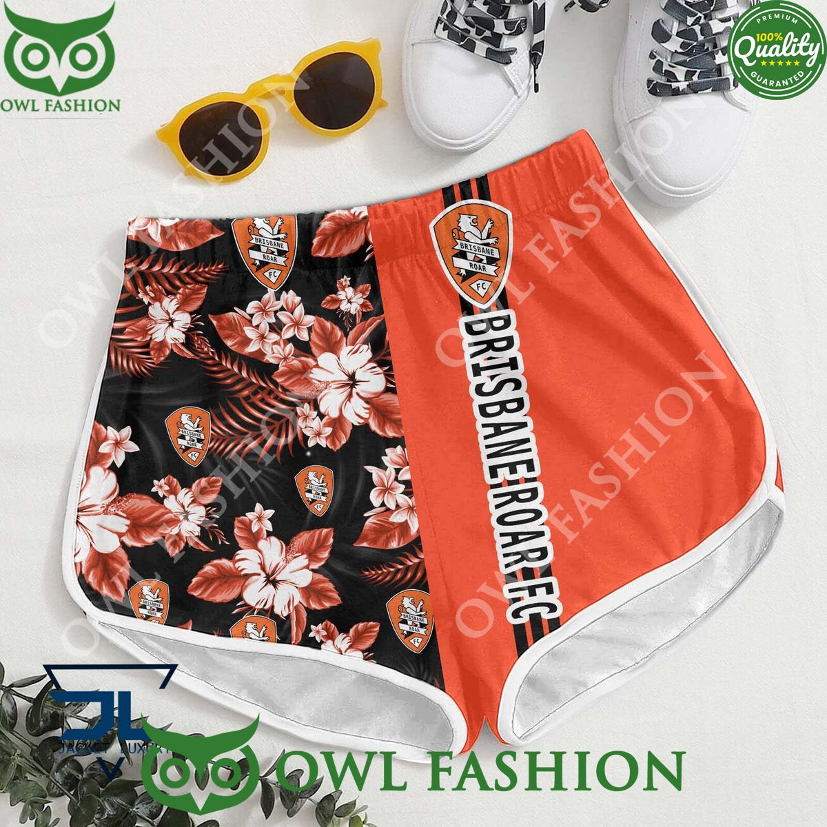 Brisbane Roar FC A League Football Hawaiian shirt and short