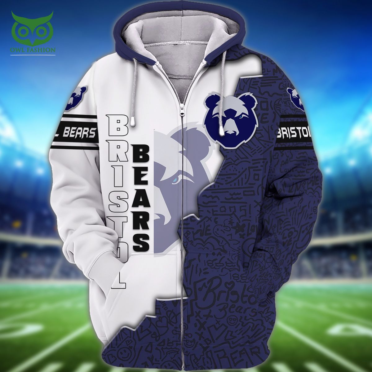 Bristol Bears Football Club 3D TShirt Hoodie
