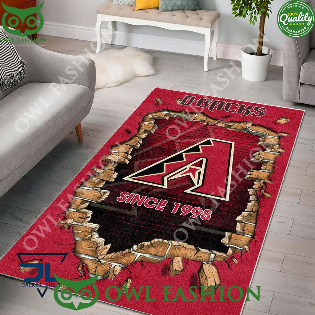 Broken Wall Arizona Diamondbacks MLB Baseball Team Rug Carpet Living Room