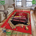 Broken Wall St. Louis Cardinals MLB Baseball Team Rug Carpet Living Room