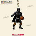 Brooklyn Nets Knight Basketball Keychain, Hanging Ornament