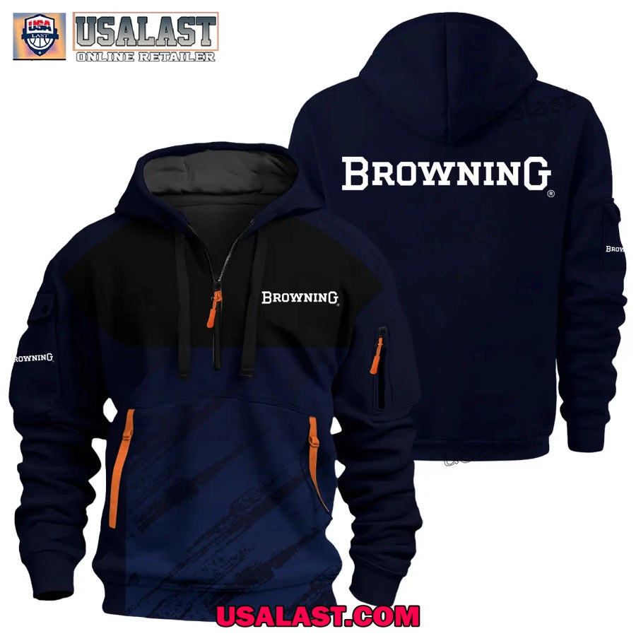 Browning Gun Brand Heavy Zip Hoodie