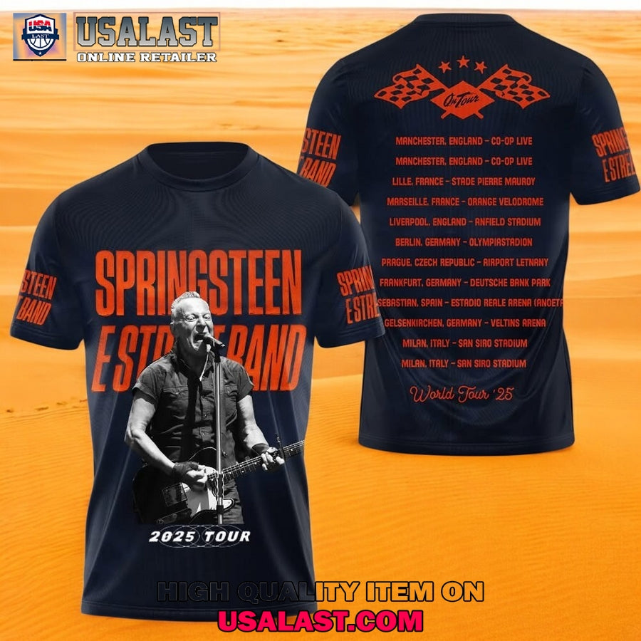 Bruce Springsteen E Street Band On TOur 2025 3D Shirt