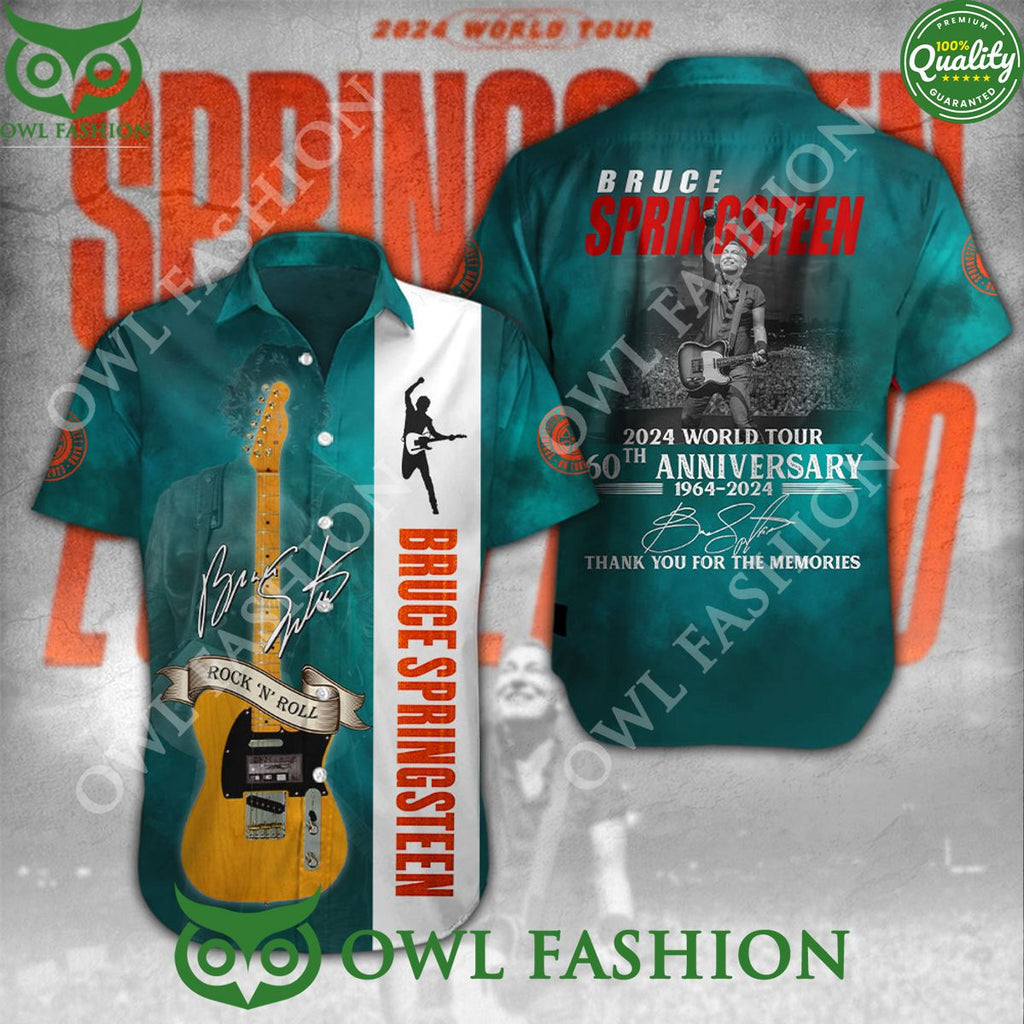 Bruce Springsteen World Tour 1964 2024 Anniversary Rock 3D t shirt