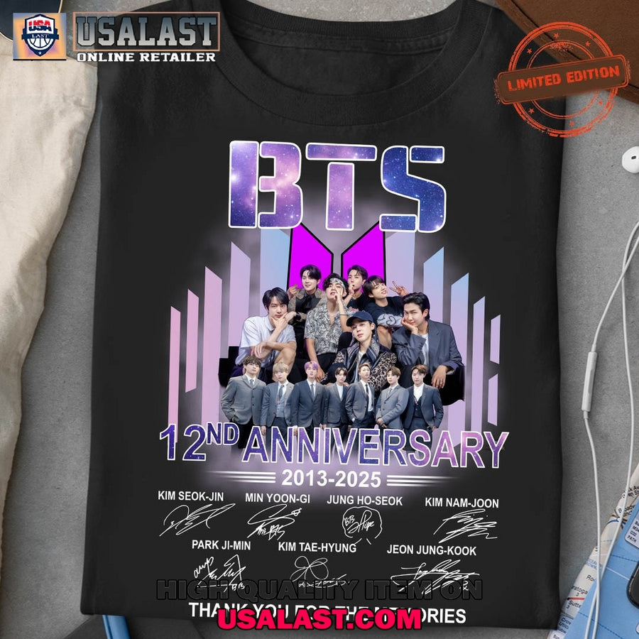 BTS Band 12nd Anniversary 2013-2025 Unisex T-Shirt