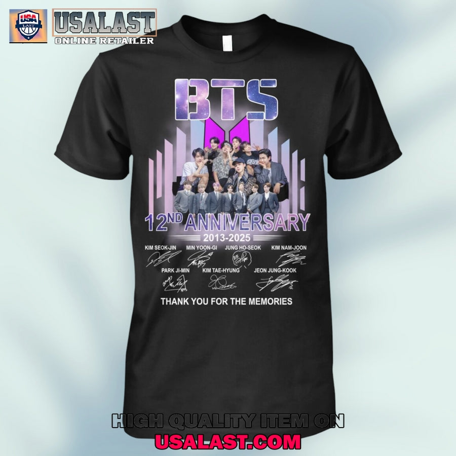 BTS Band 12nd Anniversary 2013-2025 Unisex T-Shirt