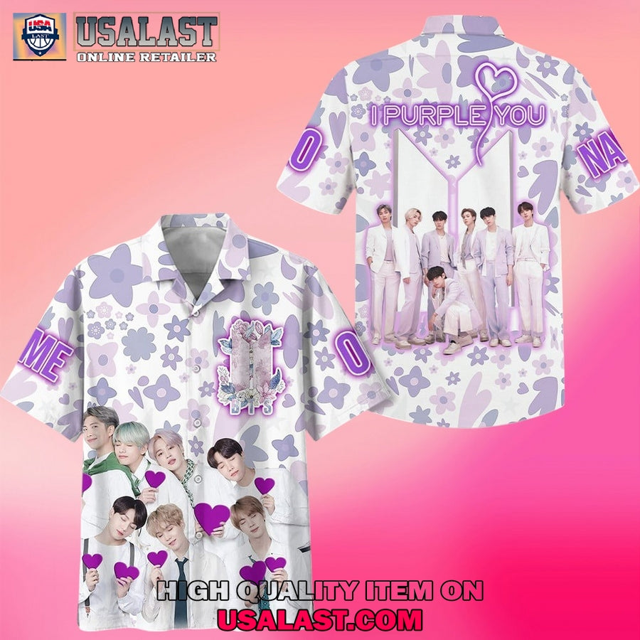 BTS Band I Purple You Custom Hawaiian Shirt