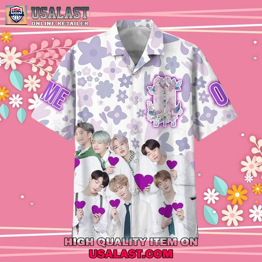 BTS Band I Purple You Custom Hawaiian Shirt