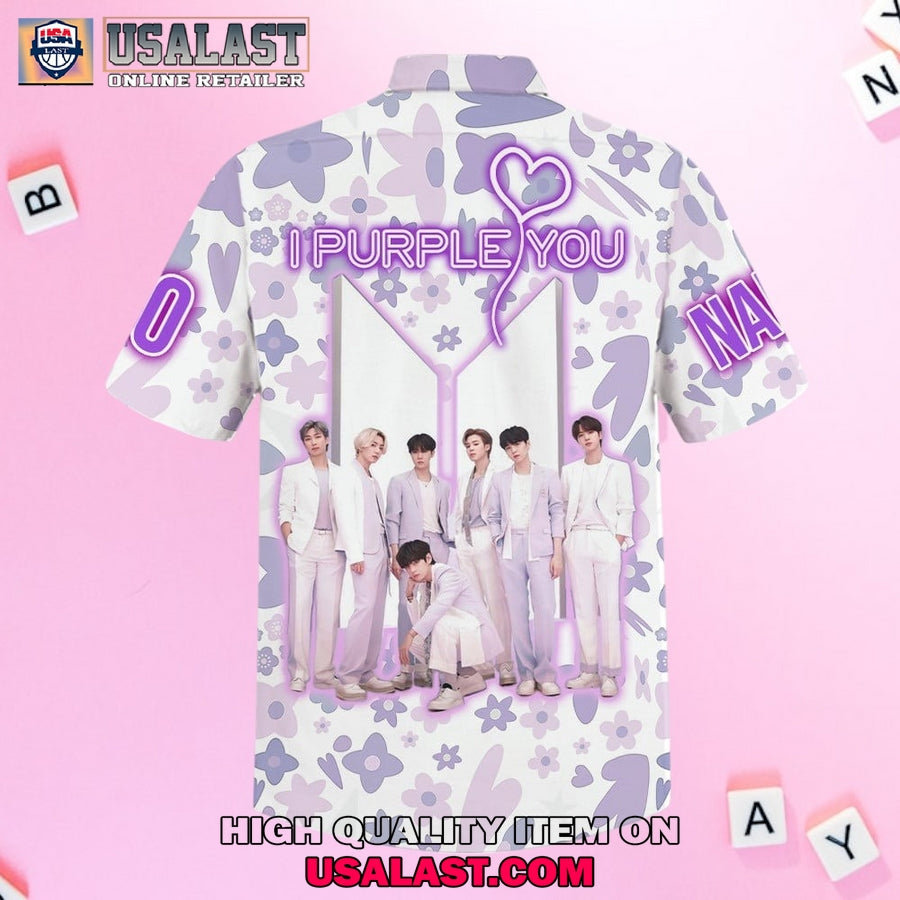 BTS Band I Purple You Custom Hawaiian Shirt