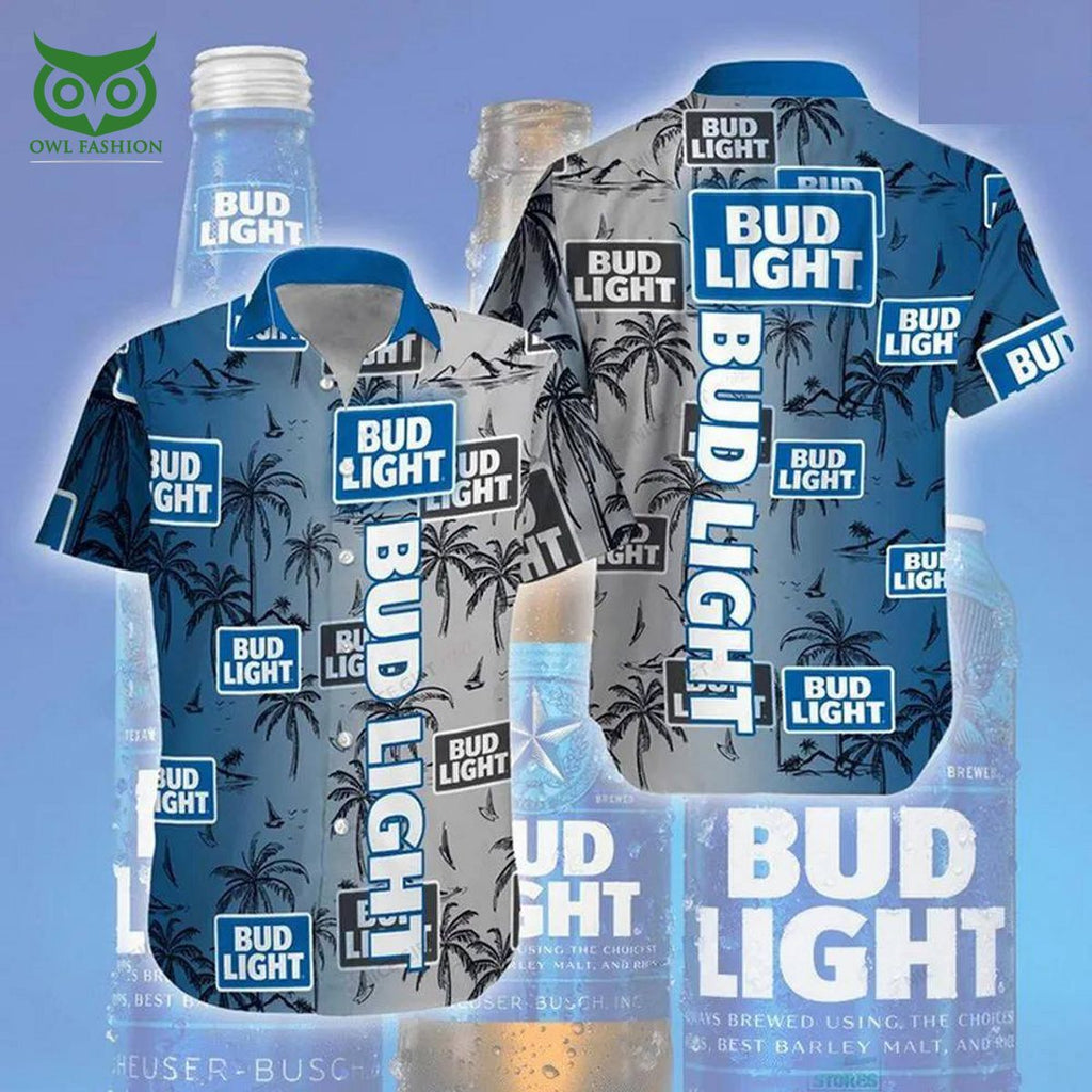 Bud Light Hawaiian Shirt Lager And Seltzer For The Night Beach