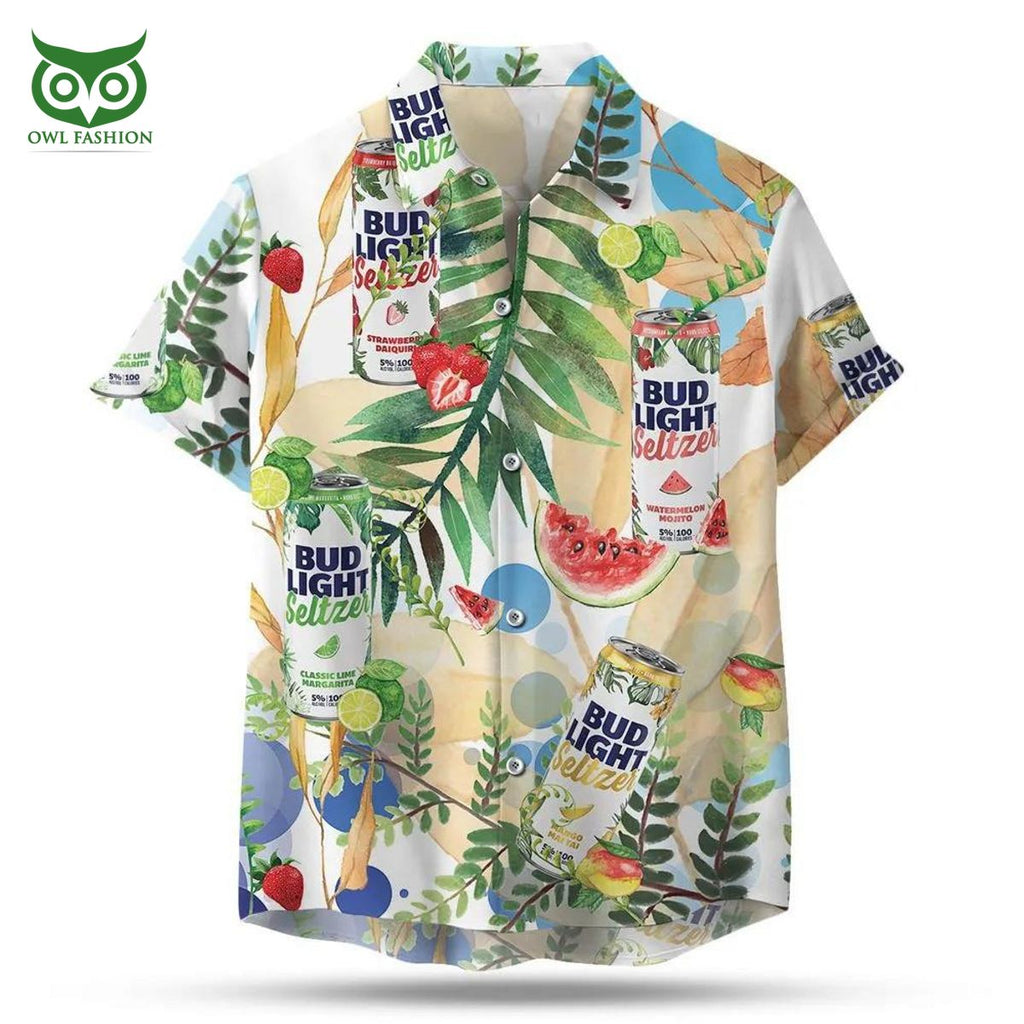 Bud Light Seltzer Hawaiian Shirt Mango Strawberry Watermelon Classic Lime