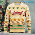 Budweiser Ugly Sweater Beer Glass Bottle Pattern Gift For Beer Lovers