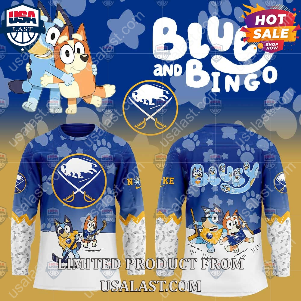 Buffalo Sabres NHL Bluey and Bingo Hoodie