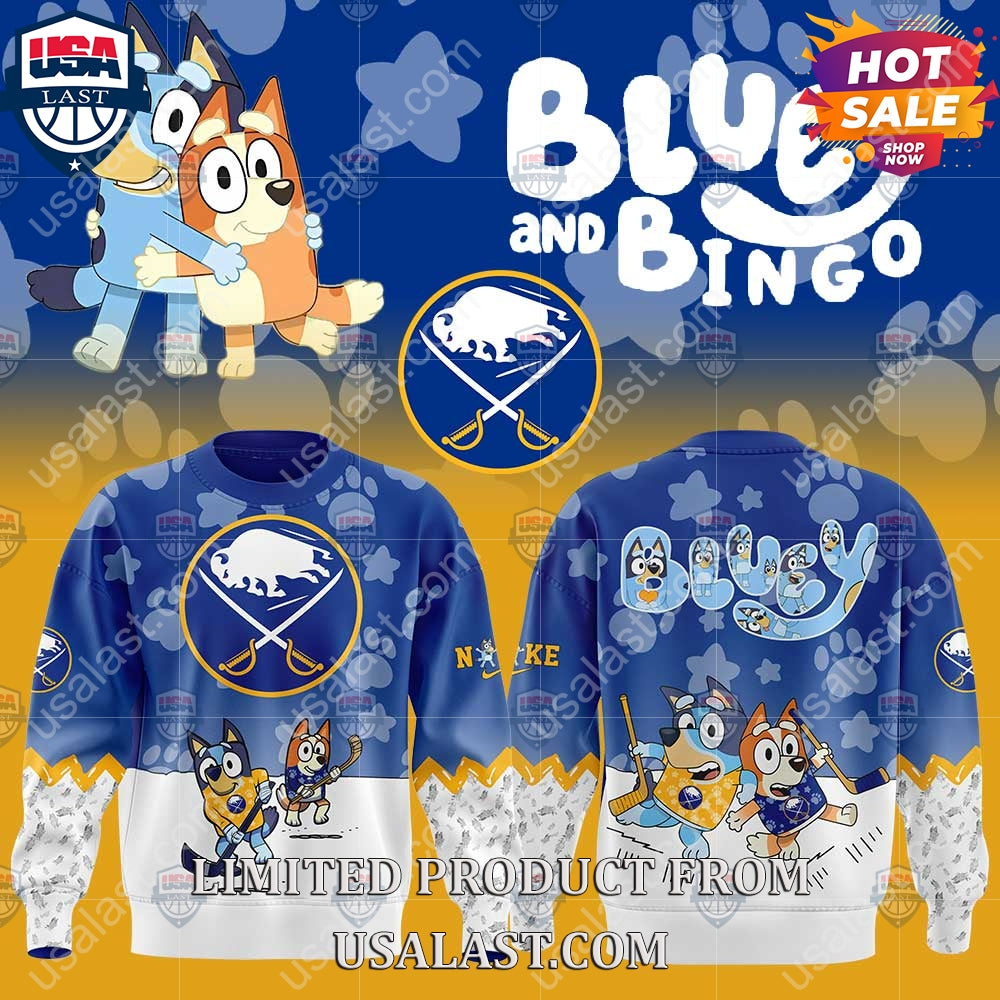 Buffalo Sabres NHL Bluey and Bingo Hoodie
