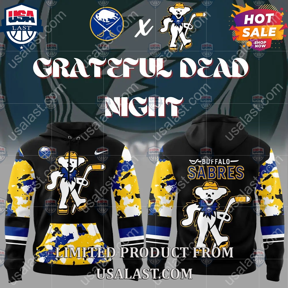 Buffalo Sabres NHL Grateful Dead Night Peanuts Hoodie