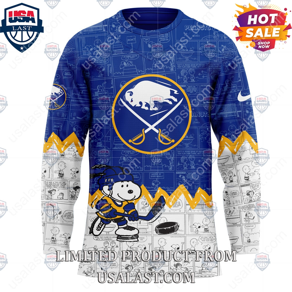Buffalo Sabres NHL Happiness Is 75th Anniversary of Peanuts Hoodie