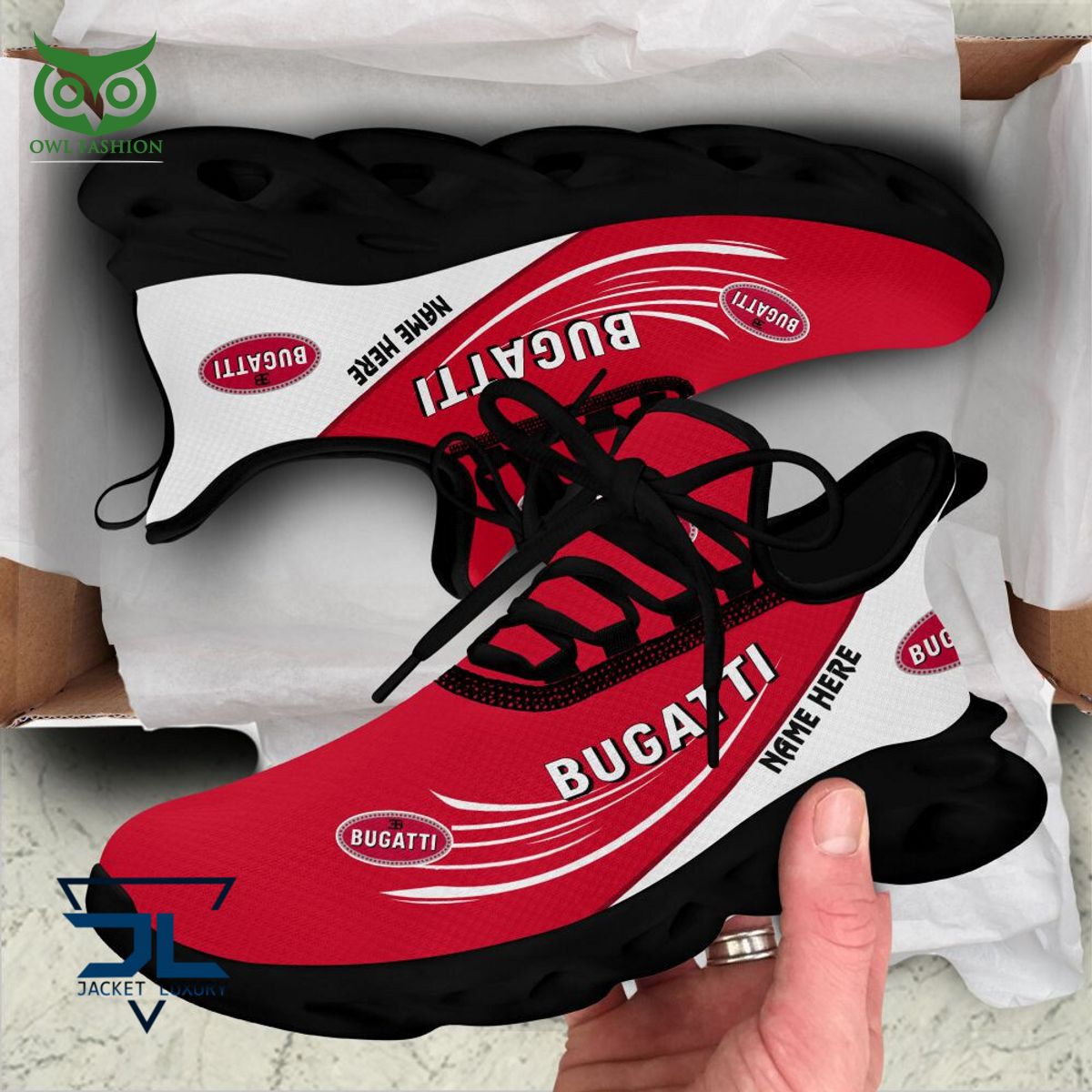 Bugatti Car Brand Logo Personalized Max Soul Shoes
