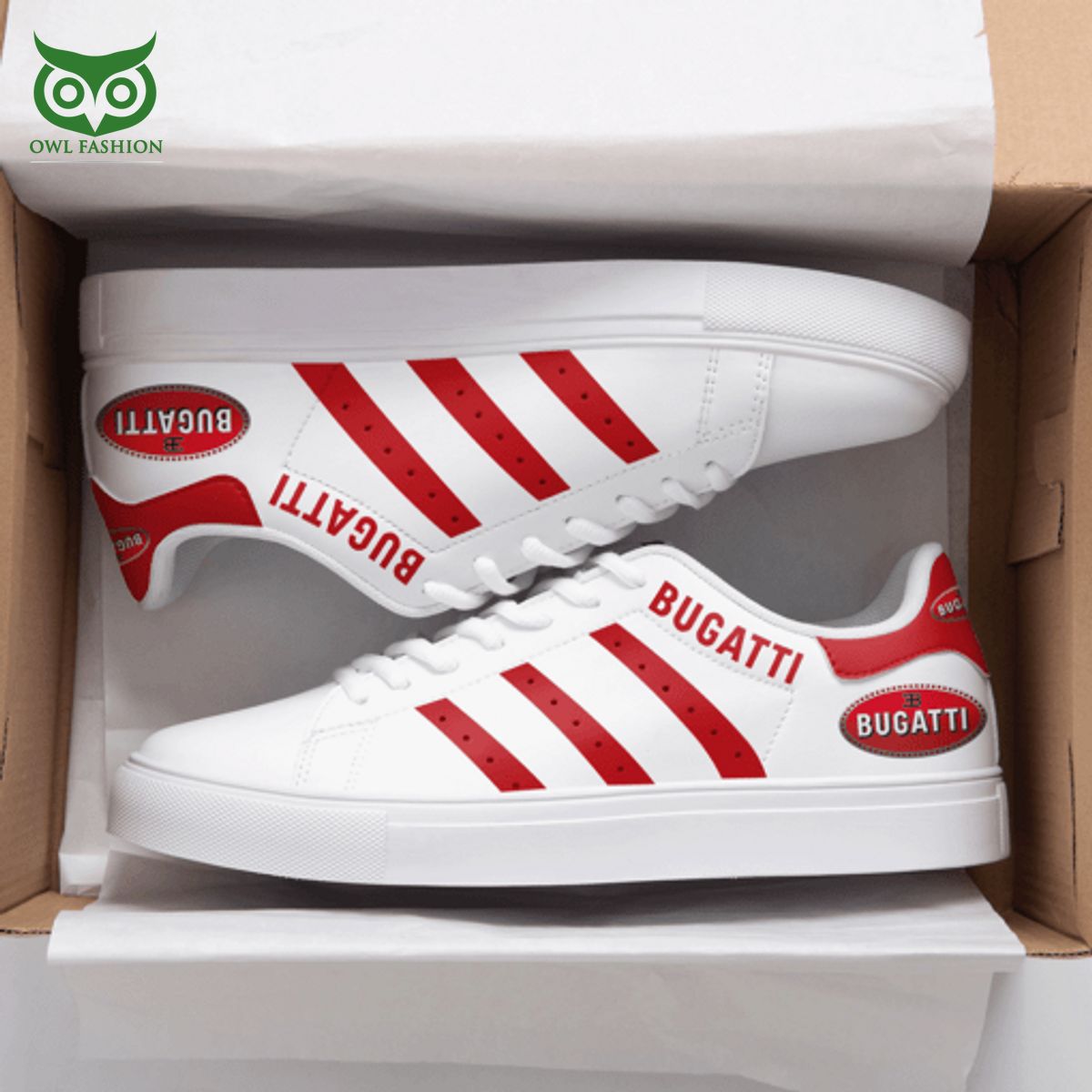 Bugatti Trending Car Brand Logo Limited Stan Smith Shoes