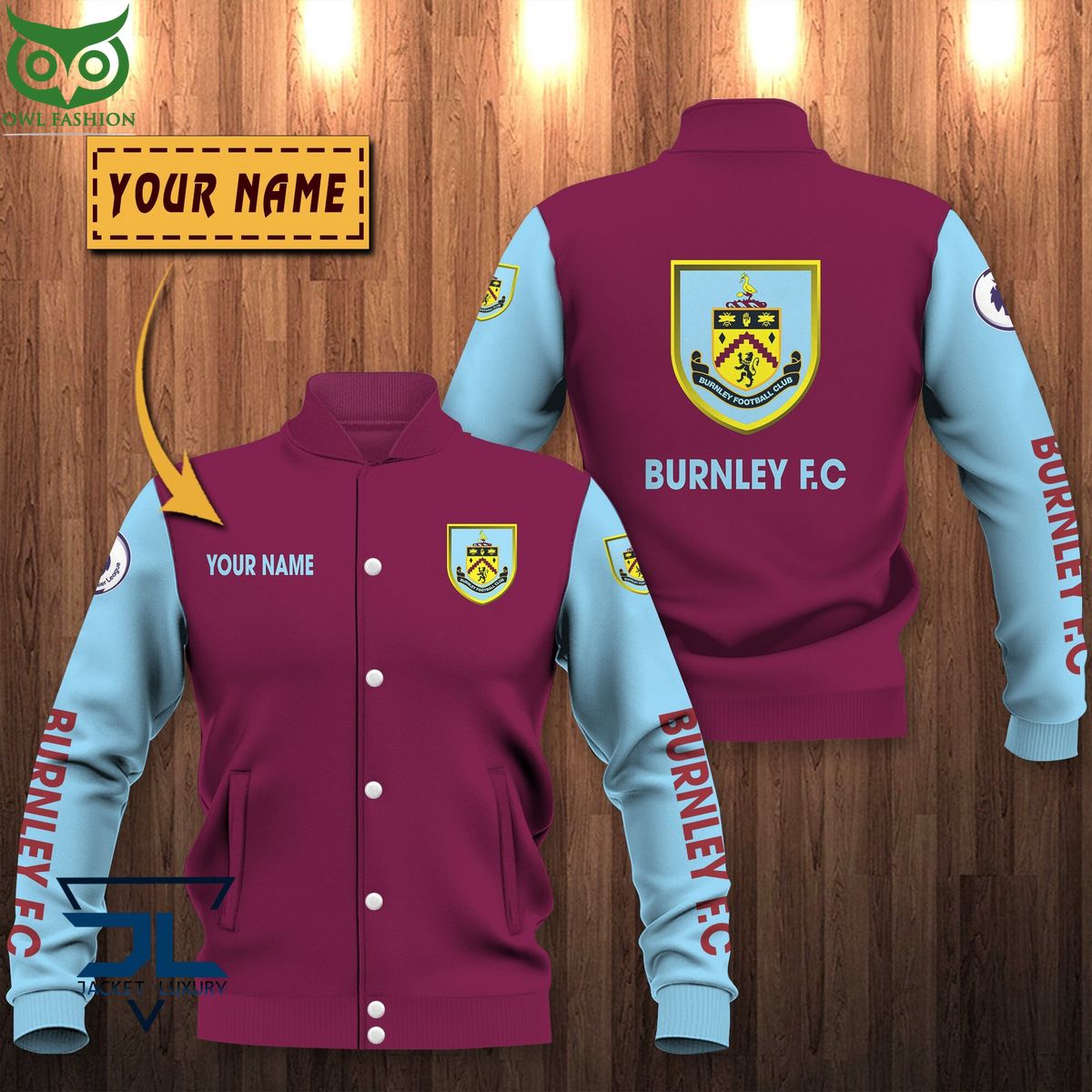 Burnley F.C Premier League Custom Baseball Jacket