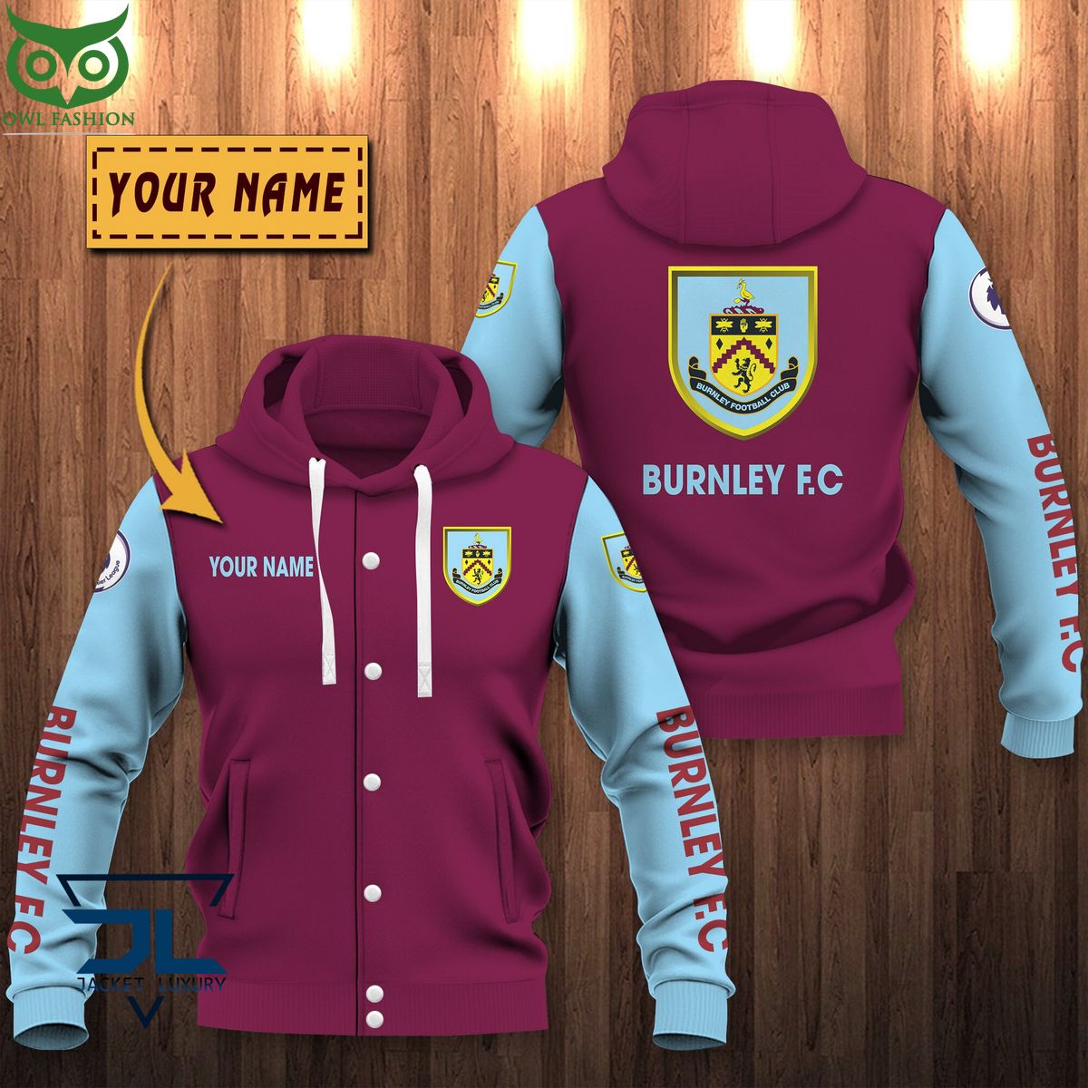 Burnley F.C Premier League Custom Baseball Jacket