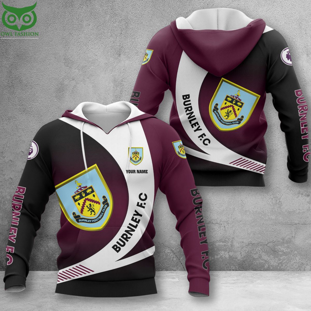 Burnley F.C Premier League Hoodie T-shirt Sweatshirt