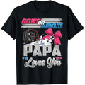 burnouts Jumpman bows gender reveal Party Announcement Papa T-Shirt Hoodie, Sweatshirt | RetroVerseTees.com