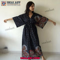 Butterfly Abstract Kaftan, Dress Long Maxi Loungewear, beachwear anniversary gift