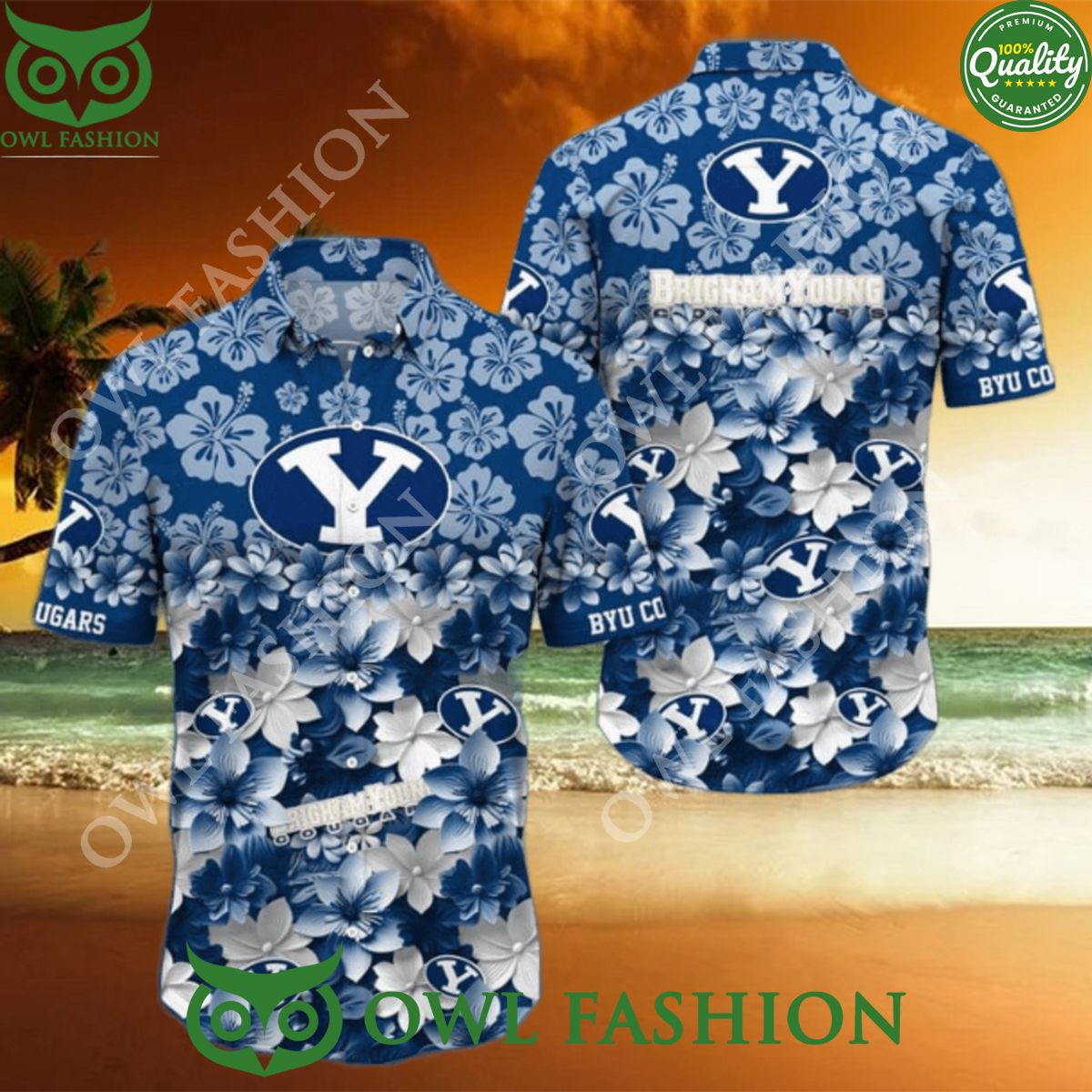 BYU Cougars NCAA3 Flower Hawaiian Shirt Trending Summer