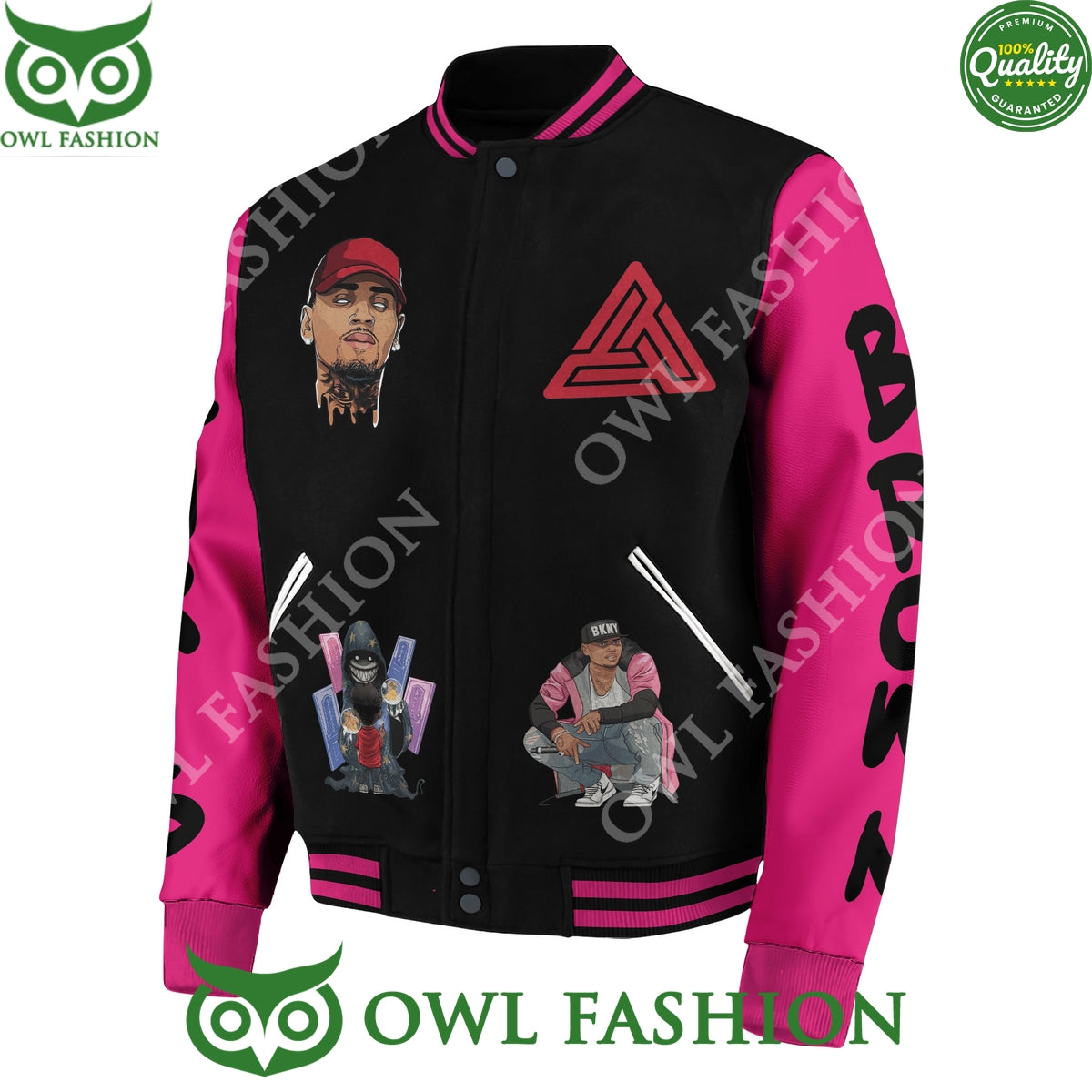 Chris Brown American singer 11 11 Angel Numbers Baseball Jacket